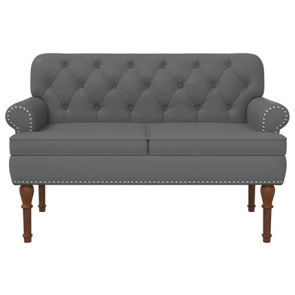Loveseat med knapprapport Grå 120 x 65 x 77 cm Konstläder