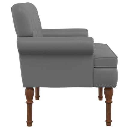 Loveseat med knapprapport Grå 120 x 65 x 77 cm Konstläder