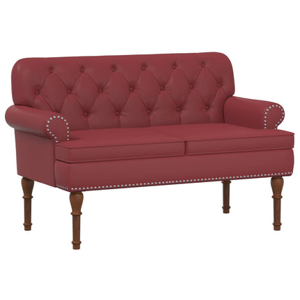 Loveseat med knapprapport Vinröd 120 x 65 x 77 cm Konstläder