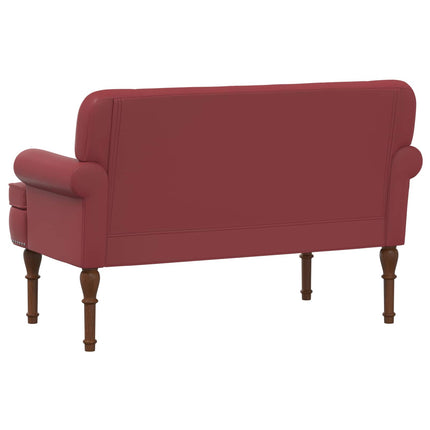 Loveseat med knapprapport Vinröd 120 x 65 x 77 cm Konstläder