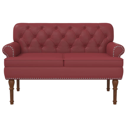 Loveseat med knapprapport Vinröd 120 x 65 x 77 cm Konstläder