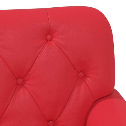 Loveseat med knapprapport Röd 120 x 65 x 77 cm Konstläder