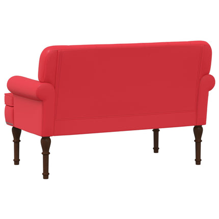 Loveseat med knapprapport Röd 120 x 65 x 77 cm Konstläder