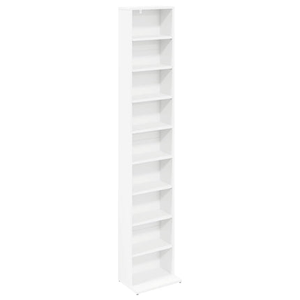 CD Skåp Vit 33 x 23,5 x 175 cm Konstruerat trä