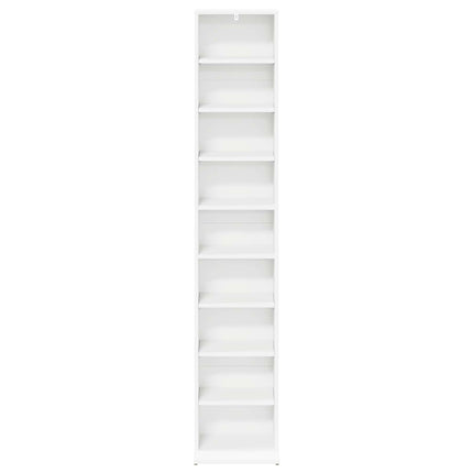 CD Skåp Vit 33 x 23,5 x 175 cm Konstruerat trä