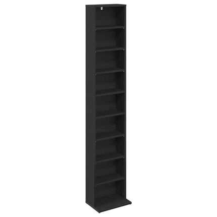 CD Skåp 2 st Svart ek 33 x 23,5 x 175 cm Konstruerat trä