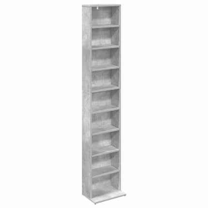 CD Skåp Betonggrå 33 x 23,5 x 175 cm Konstruerat trä