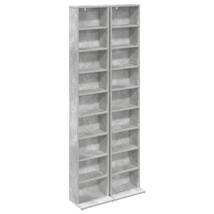 CD Skåp 2 st Betonggrå 33 x 23,5 x 175 cm Konstruerat trä