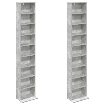 CD Skåp 2 st Betonggrå 33 x 23,5 x 175 cm Konstruerat trä