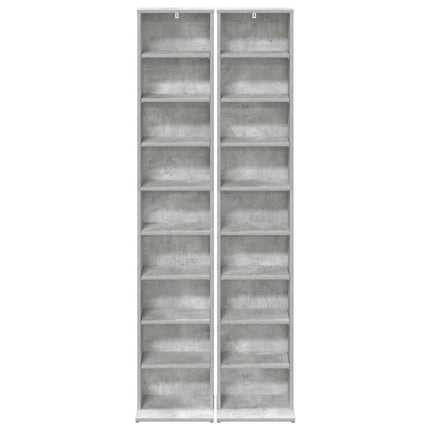 CD Skåp 2 st Betonggrå 33 x 23,5 x 175 cm Konstruerat trä