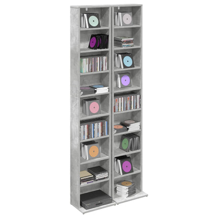 CD Skåp 2 st Betonggrå 33 x 23,5 x 175 cm Konstruerat trä