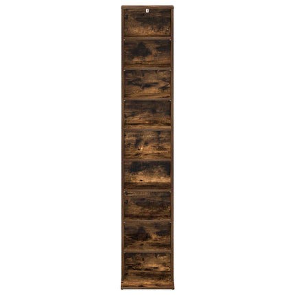 CD Skåp Rökt ek 33 x 23,5 x 175 cm Konstruerat trä