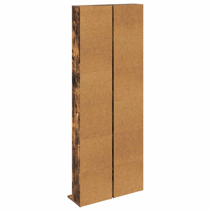 CD Skåp 2 st Rökt ek 33 x 23,5 x 175 cm Konstruerat trä