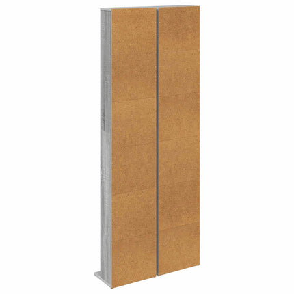 CD Skåp 2 st Grå Sonoma 33 x 23,5 x 175 cm Konstruerat trä