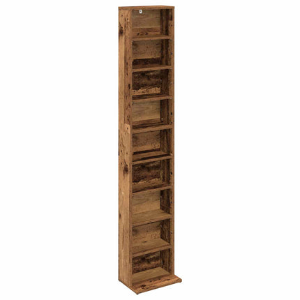 CD Skåp 2 st Gammalt trä 33 x 23,5 x 175 cm Konstruerat trä
