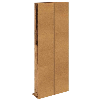 CD Skåp 2 st Gammalt trä 33 x 23,5 x 175 cm Konstruerat trä