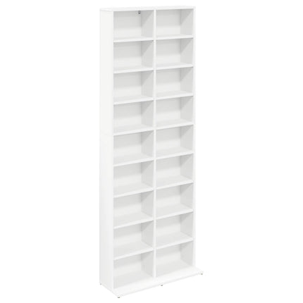CD Skåp Vit 65 x 23,5 x 175 cm Konstruerat trä