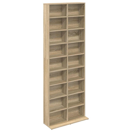 CD Skåp Sonoma-ek 65 x 23,5 x 175 cm Konstruerat trä