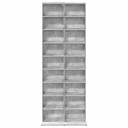 CD Skåp Betonggrå 65 x 23,5 x 175 cm Konstruerat trä