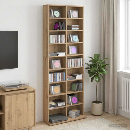 CD Skåp Artisan-ek 65 x 23,5 x 175 cm Konstruerat trä