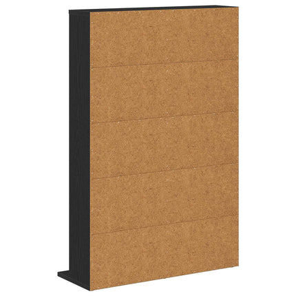 CD Skåp Svart ek 65 x 23,5 x 97,5 cm Konstruerat trä