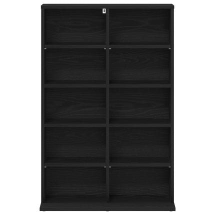 CD Skåp Svart ek 65 x 23,5 x 97,5 cm Konstruerat trä