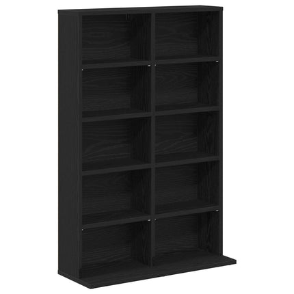 CD Skåp 2 st Svart ek 65 x 23,5 x 97,5 cm Konstruerat trä