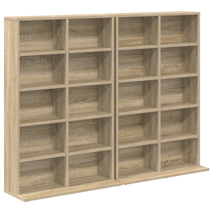 CD Skåp 2 st Sonoma-ek 65 x 23,5 x 97,5 cm Konstruerat trä