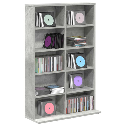 CD Skåp Betonggrå 65 x 23,5 x 97,5 cm Konstruerat trä
