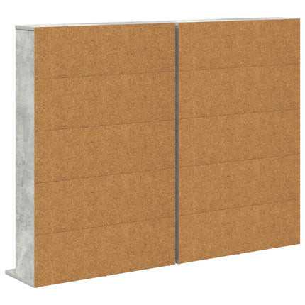 CD Skåp 2 st Betonggrå 65 x 23,5 x 97,5 cm Konstruerat trä