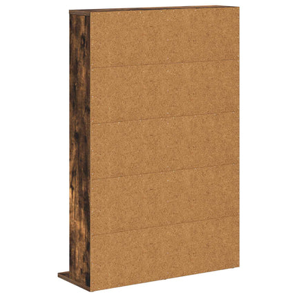 CD Skåp Rökt ek 65 x 23,5 x 97,5 cm Konstruerat trä