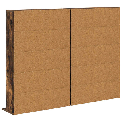 CD Skåp 2 st Rökt ek 65 x 23,5 x 97,5 cm Konstruerat trä