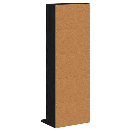 CD Skåp Svart ek 33 x 23,5 x 97,5 cm Konstruerat trä