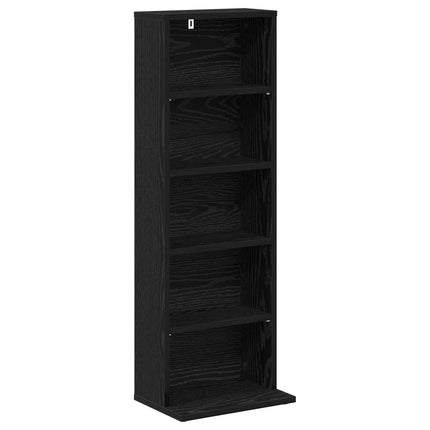 CD Skåp 2 st Svart ek 33 x 23,5 x 97,5 cm Konstruerat trä