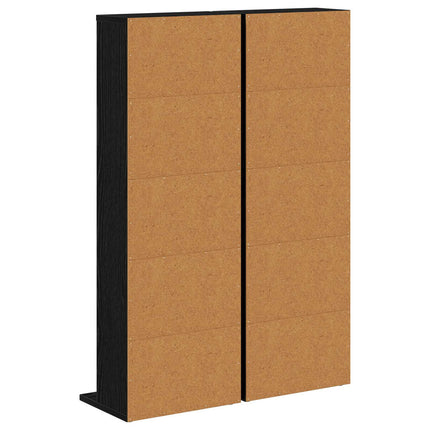 CD Skåp 2 st Svart ek 33 x 23,5 x 97,5 cm Konstruerat trä