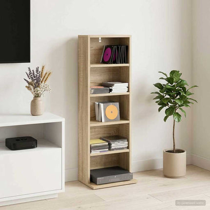 CD Skåp Sonoma-ek 33 x 23,5 x 97,5 cm Konstruerat trä