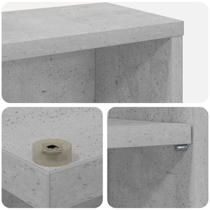 CD Skåp Betonggrå 33 x 23,5 x 97,5 cm Konstruerat trä