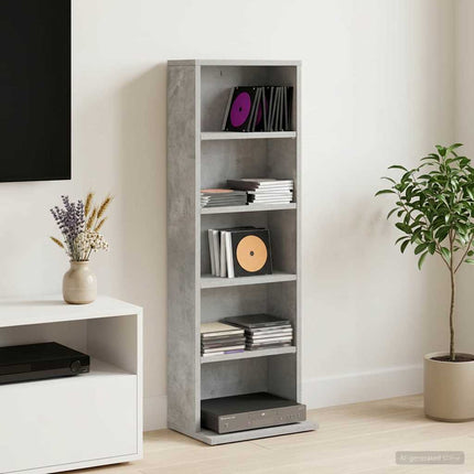 CD Skåp Betonggrå 33 x 23,5 x 97,5 cm Konstruerat trä