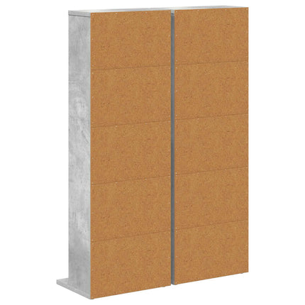 CD Skåp 2 st Betonggrå 33 x 23,5 x 97,5 cm Konstruerat trä