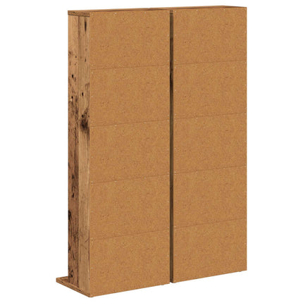 CD Skåp 2 st Gammalt trä 33 x 23,5 x 97,5 cm Konstruerat trä