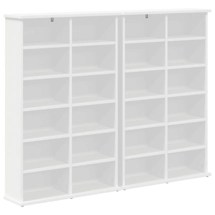 CD Skåp 2 st Vit 60 x 17 x 92 cm Konstruerat trä