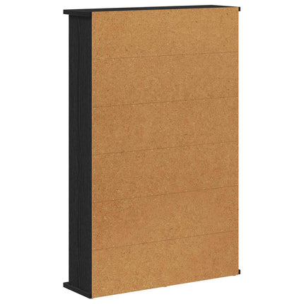 CD Skåp Svart ek 60 x 17 x 92 cm Konstruerat trä