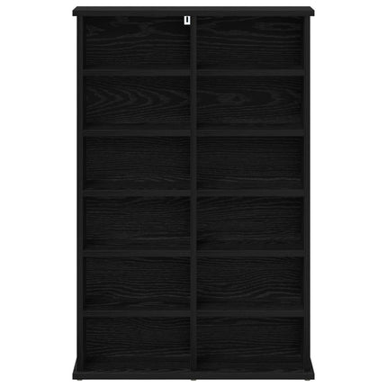 CD Skåp Svart ek 60 x 17 x 92 cm Konstruerat trä