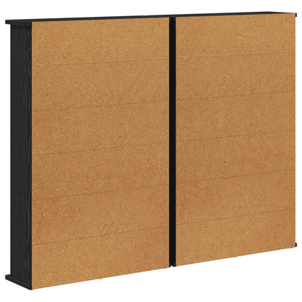 CD Skåp 2 st Svart ek 60 x 17 x 92 cm Konstruerat trä