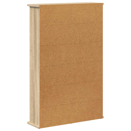CD Skåp Sonoma-ek 60 x 17 x 92 cm Konstruerat trä