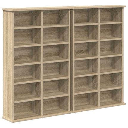 CD Skåp 2 st Sonoma-ek 60 x 17 x 92 cm Konstruerat trä