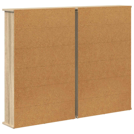 CD Skåp 2 st Sonoma-ek 60 x 17 x 92 cm Konstruerat trä
