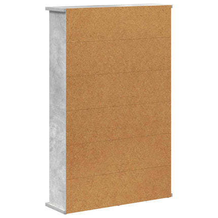 CD Skåp Betonggrå 60 x 17 x 92 cm Konstruerat trä