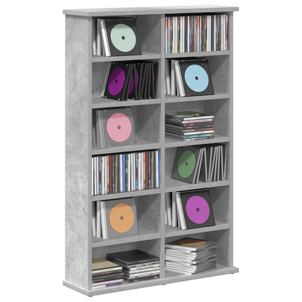 CD Skåp Betonggrå 60 x 17 x 92 cm Konstruerat trä