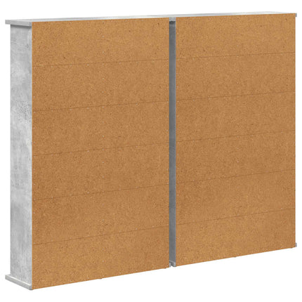 CD Skåp 2 st Betonggrå 60 x 17 x 92 cm Konstruerat trä